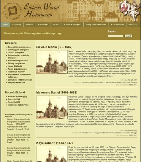 Elbląg, Wortal dla miłośników historii lokalnej