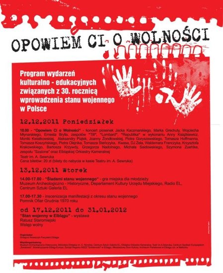 Elbląg, 30. rocznica wprowadzenia stanu wojennego – posłuchaj, zagraj, obejrzyj Elbląg, 30. rocznica wprowadzenia stanu wojennego – posłuchaj, zagraj, obejrzyj