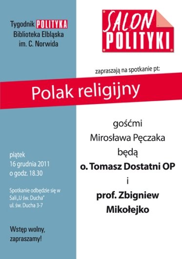 Elbląg, W Salonie „Polityki” o polskiej religijności