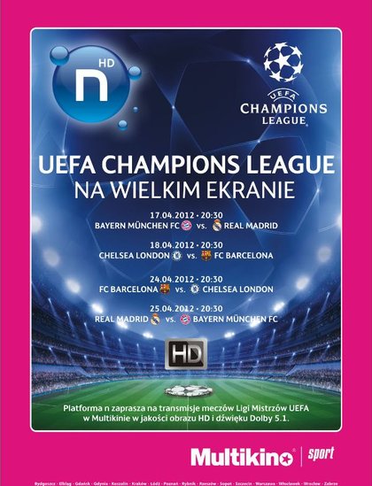 Elbląg, Liga Mistrzów na dużym ekranie