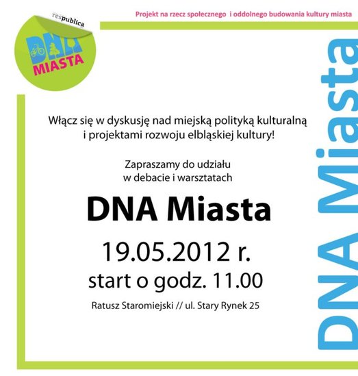 Elbląg, „DNA Miasta” już jutro!