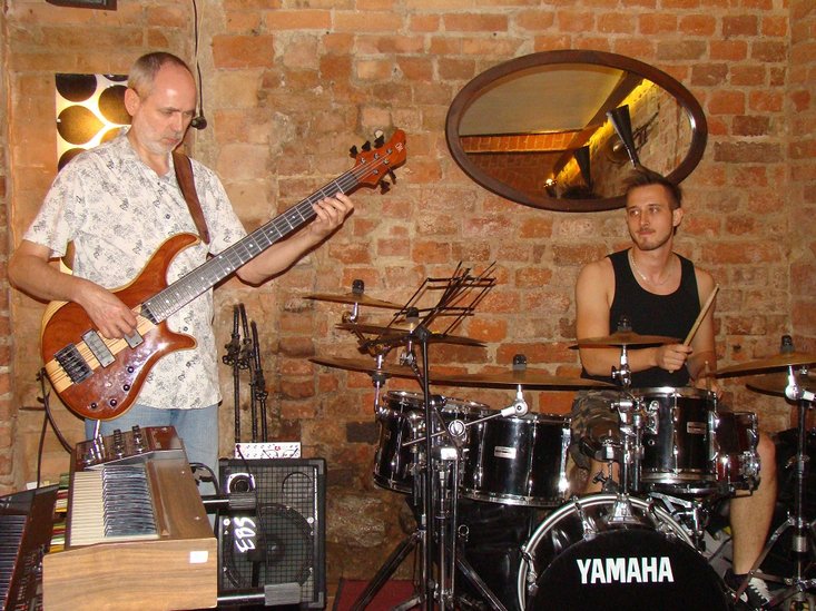 Elbląg, Na zdjęciu Janusz Mackiewicz i Bogumił Romanowski