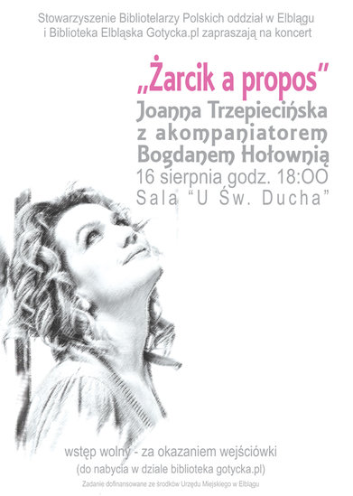 Elbląg, Recital Joanny Trzepiecińskiej w bibliotece