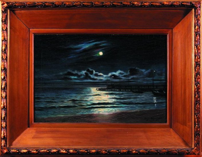 Elbląg, Adalbert Edwin Oscar Meyer, Sopot nocą, 1903 Elbląg, Adalbert Edwin Oscar Meyer, Sopot nocą, 1903