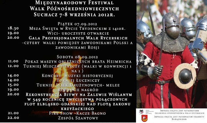 Elbląg, Inscenizacja bitwy morskiej w Suchaczu