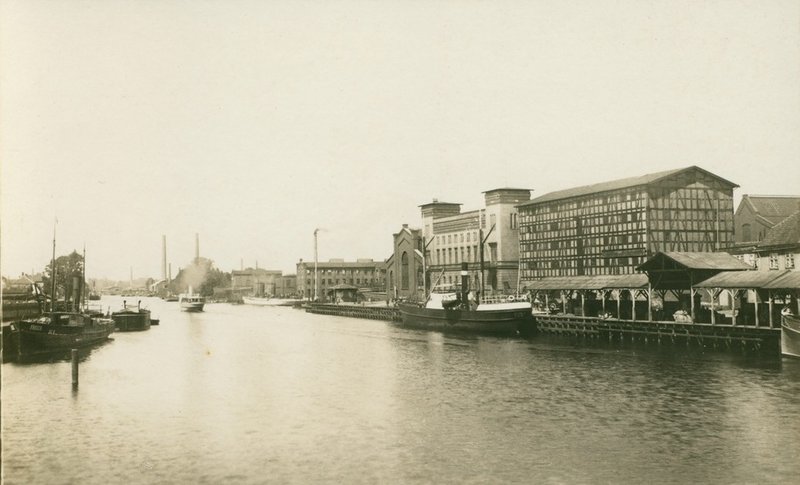 Elbląg, Stocznia Schichau'a i przystań dla parowców Elbląg, Stocznia Schichau'a i przystań dla parowców