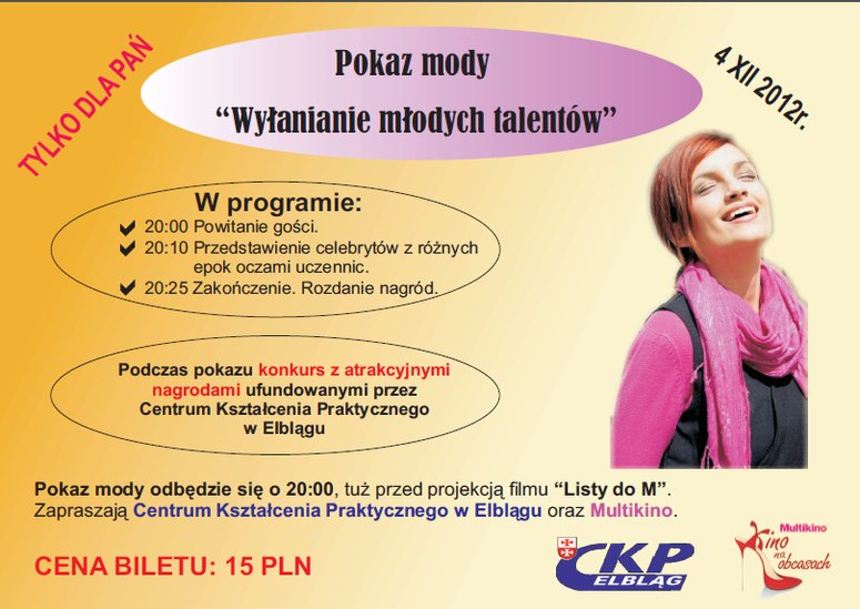 Elbląg, Pokaz mody w Multikinie
