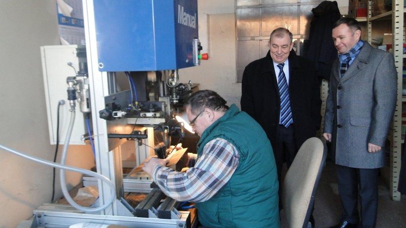 Elbląg, Prezydent Elblaga Grzegorz Nowaczyk odwiedził dziś Elbląską Spółdzielnię Niewidomych ELSIN