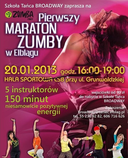 Elbląg, Już w niedzielę Maraton Zumby Elbląg, Już w niedzielę Maraton Zumby