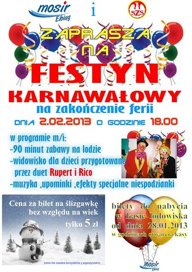 Elbląg, Festyn na lodowisku - zmiana terminu