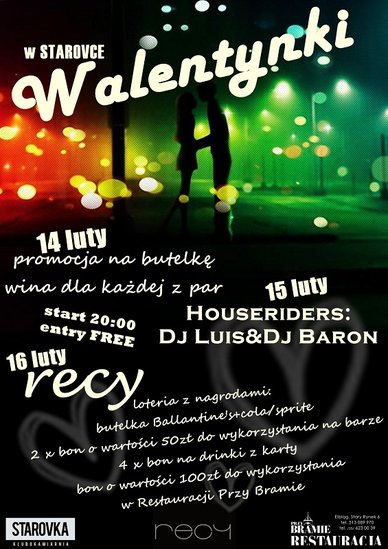 Walentynki w Starovce - sprawdź co przygotowaliśmy