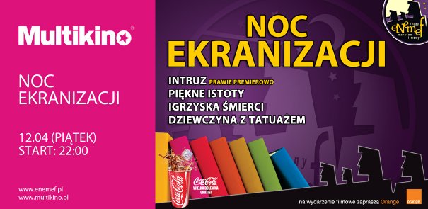 Elbląg, ENEMEF: Noc Ekranizacji - wygraj bilet