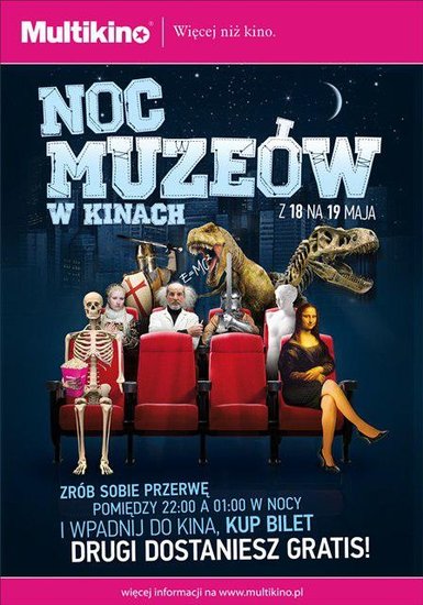 Elbląg, Noc Muzeów w kinach z drugim biletem gratis Elbląg, Noc Muzeów w kinach z drugim biletem gratis