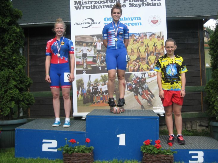Elbląg, Honorata Bednarczyk, mistrzyni Polski juniorek C na dystansie 500 m - sprint,