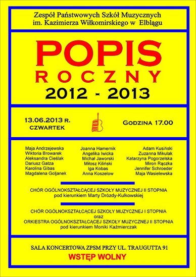Elbląg, Popis roczny w ZPSM