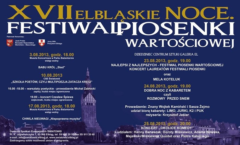 Elbląg, Elbląskie Noce: wygraj zaproszenie