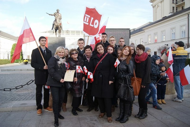 Elbląg, II LO na warszawskich obchodach 11 listopada
