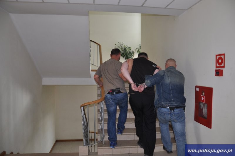 Elbląg, Bartłomiej L. został zatrzymany przez funkcjonariuszy CBŚ i olsztyńskich policjantów