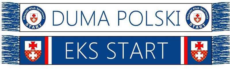 Elbląg, Jedna z propozycji projektu nowego szalika Startu, której autorem jest pan Krzysztof