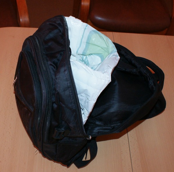 Elbląg, Nie ochronił go plecak z folią