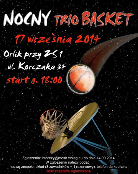 Elbląg, Basket wieczorową porą. Ruszyły zapisy