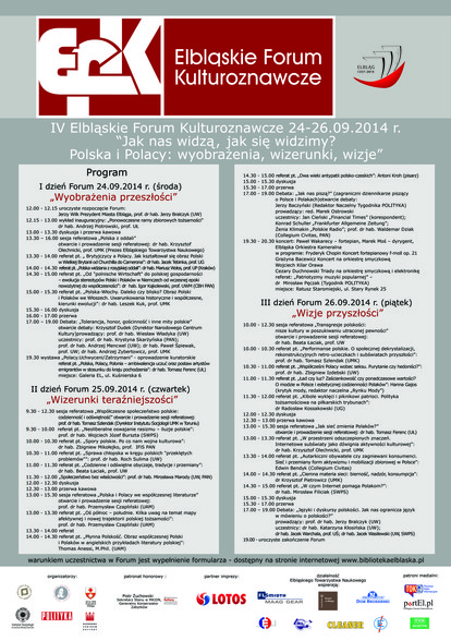 Elbląg, IV Elbląskie Forum Kulturoznawcze