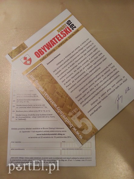 Elbląg, Budżet obywatelski nielegalny?