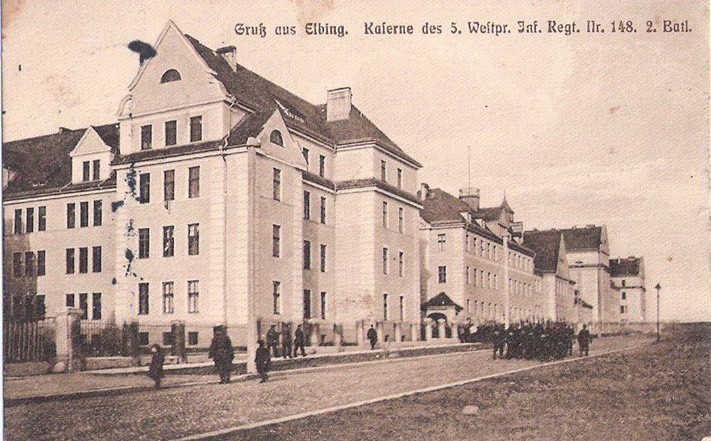 Elbląg, Koszary 148. Cesarskiego Pułku Piechoty przed wojną Elbląg, Koszary 148. Cesarskiego Pułku Piechoty przed wojną