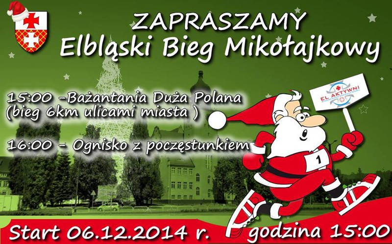 Elbląg, Bieg Mikołajkowy ulicami Elbląga Elbląg, Bieg Mikołajkowy ulicami Elbląga