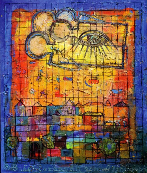 Elbląg, Ilustracja: Kompozycja „Wszystkowidzące oko” z serii „Nad miastem”, 2010 r.