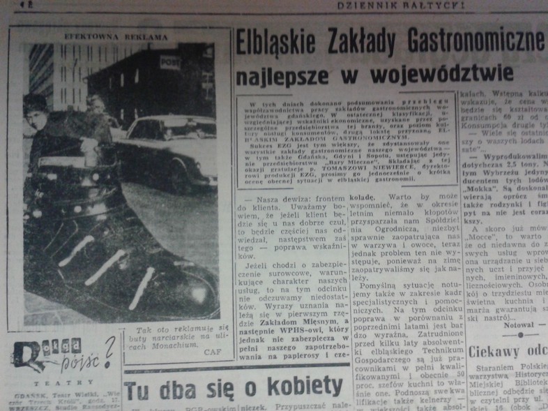 Elbląg, Efektowna reklama