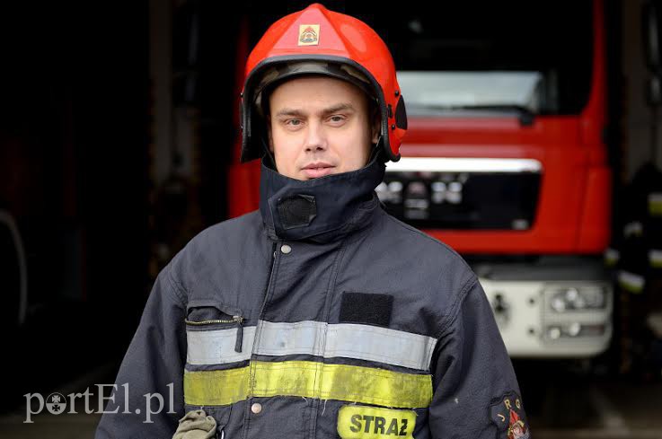 Elbląg, mł. asp. Dawid Pyrzanowski