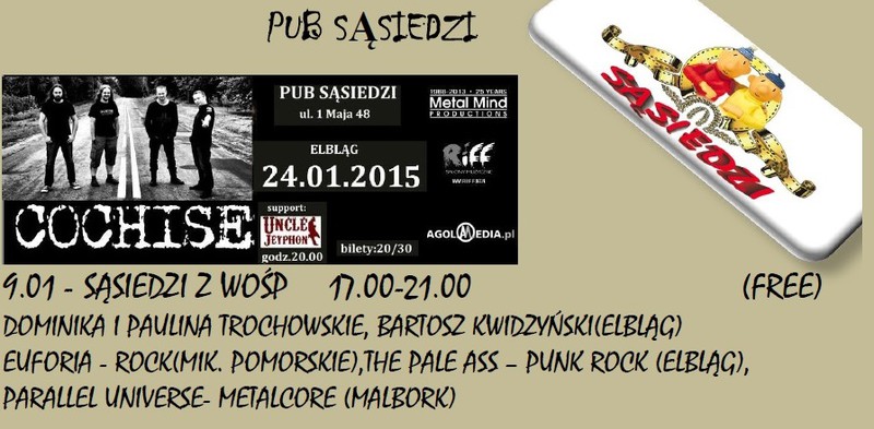 Elbląg, Koncertowy styczeń u Sąsiadów