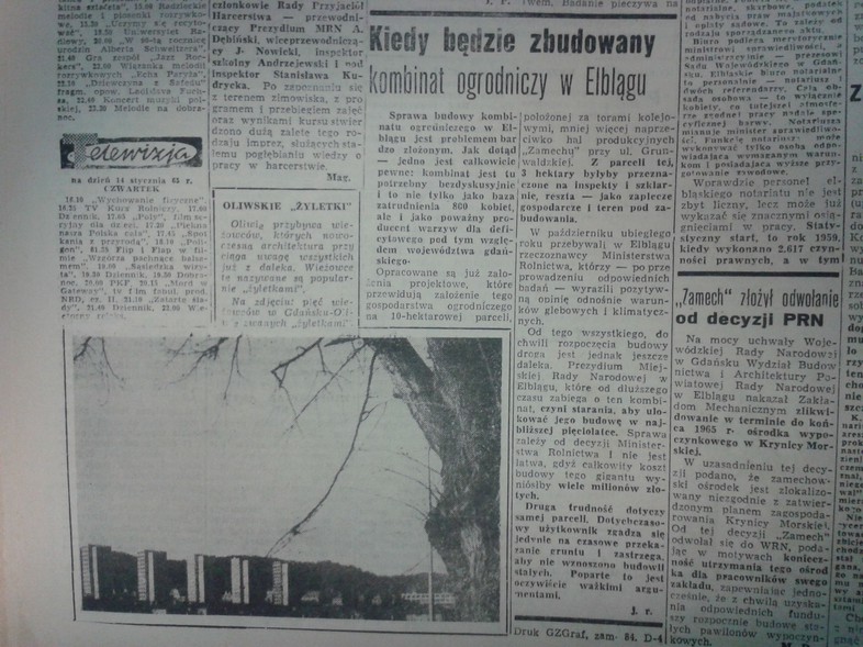 Elbląg, Oliwskie "żyletki"