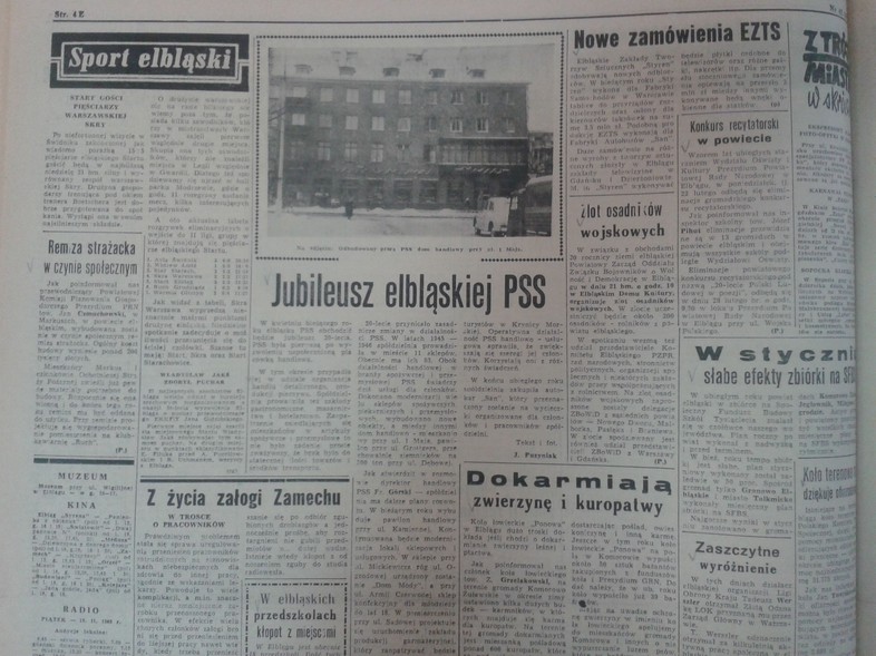 Elbląg, Na zdjęciu: Odbudowany przez PSS dom handlowy przy ul. 1 Maja.