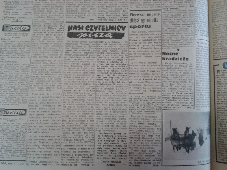 Elbląg, W śnieżną zamieć