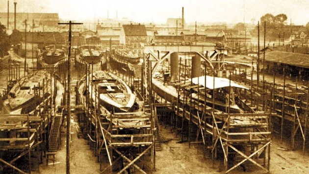 Elbląg, Budowa statków w stoczni Schichaua Elbląg, Budowa statków w stoczni Schichaua