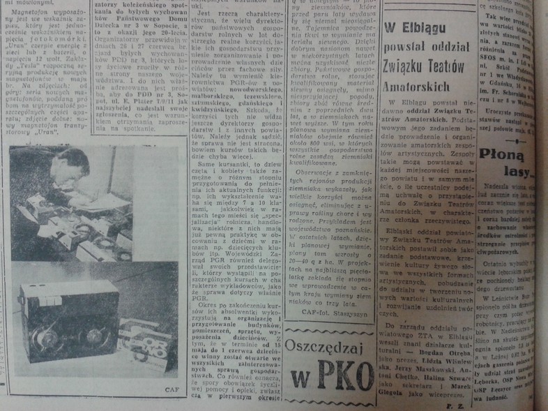 Elbląg, W Elblągu powstał oddział Związku Teatrów Amatorskich Elbląg, W Elblągu powstał oddział Związku Teatrów Amatorskich