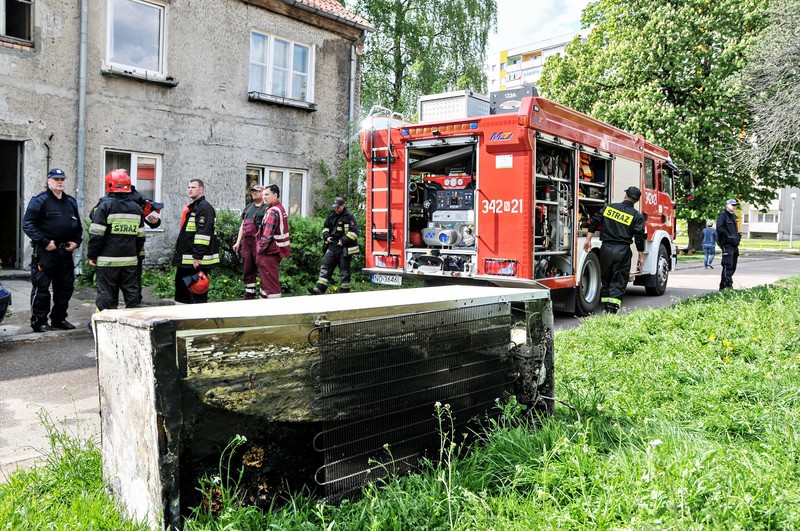 Elbląg, Pożar przy ul. Kasprzaka Elbląg, Pożar przy ul. Kasprzaka