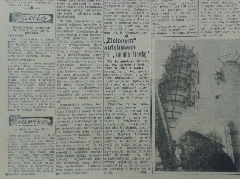 Elbląg, "Zielonym" autobusem na "zieloną trawkę" Elbląg, "Zielonym" autobusem na "zieloną trawkę"