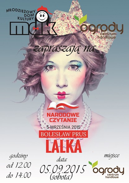 Elbląg, Lalka w Ogrodach. Przyjdź na Narodowe Czytanie