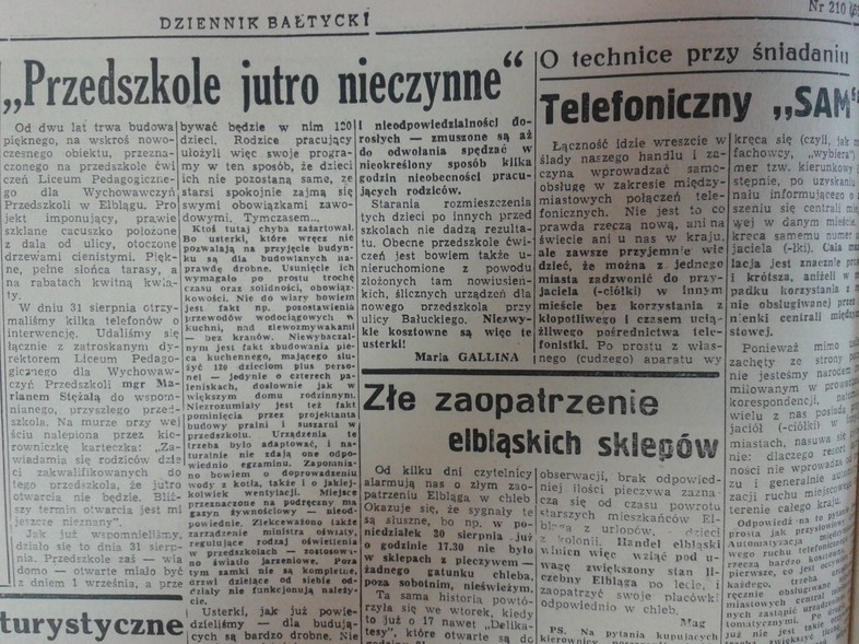 Elbląg, Telefoniczny SAM
