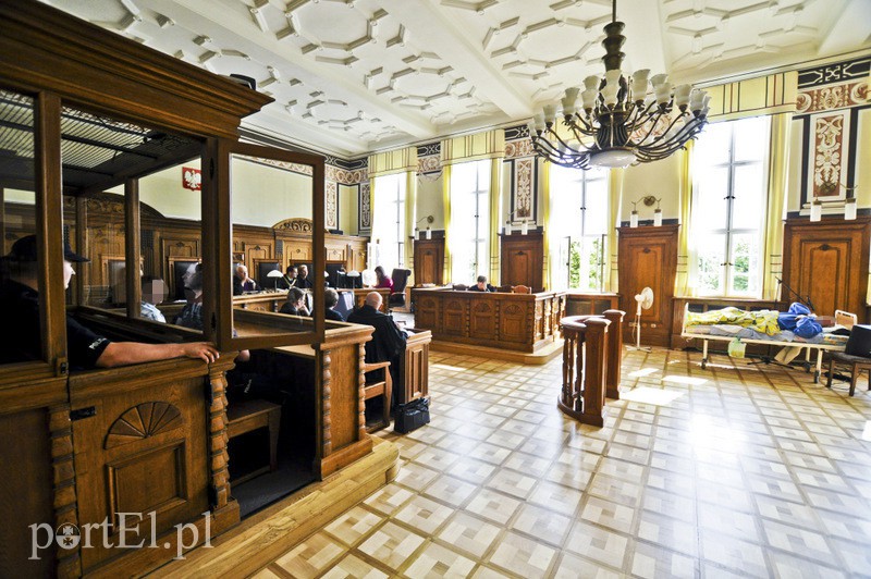 Elbląg, Jan R. podczas procesu Elbląg, Jan R. podczas procesu