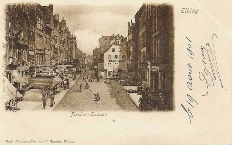 Elbląg, Ul. Rybacka, dawniej Fischerstrasse Elbląg, Ul. Rybacka, dawniej Fischerstrasse