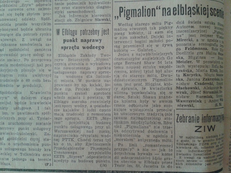 Elbląg, W Elblągu potrzebny jest punkt naprawy sprzętu wodnego