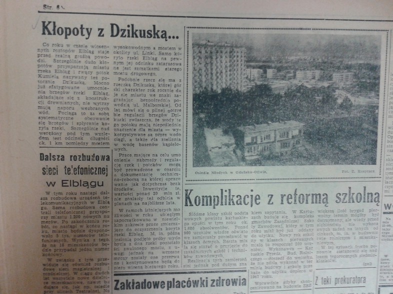 Elbląg, Kłopoty z Dzikuską...