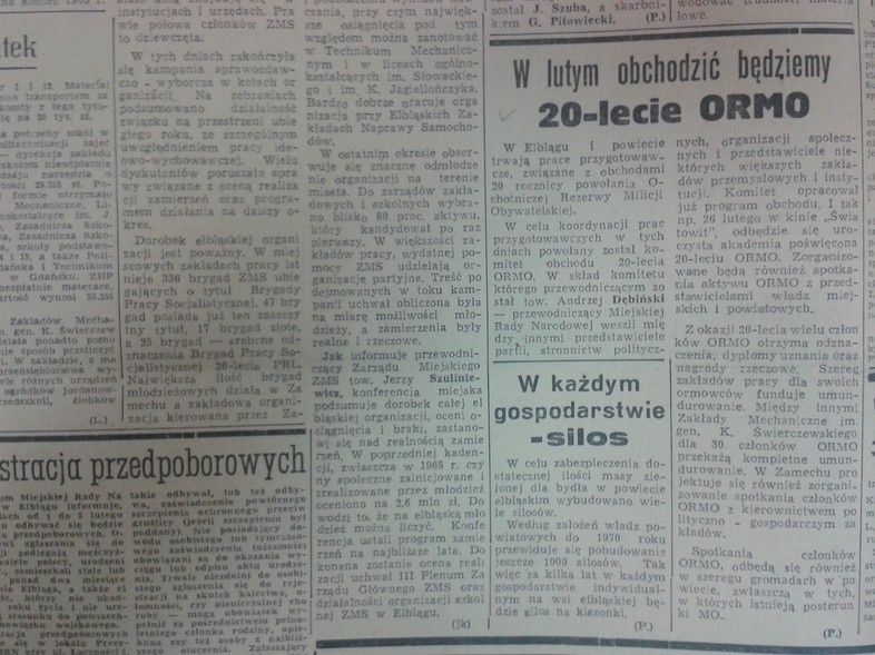 Elbląg, W lutym obchodzić będziemy 20-lecie ORMO