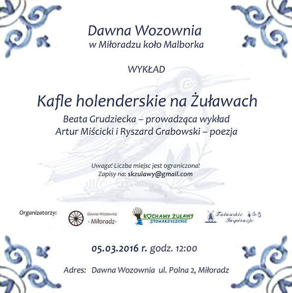 Elbląg, Kafle holenderskie na Żuławach