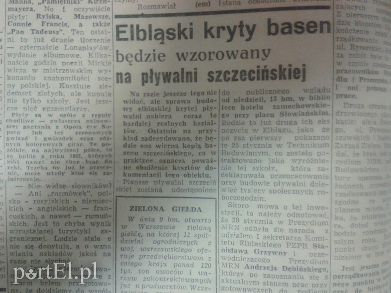 Elbląg, Elbląski kryty basen będzie wzorowany na pływalni szczecińskiej