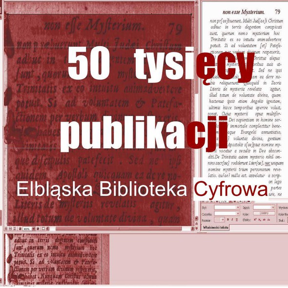 Elbląg, 50-tysięczna publikacja Elbląskiej Biblioteki Cyfrowej